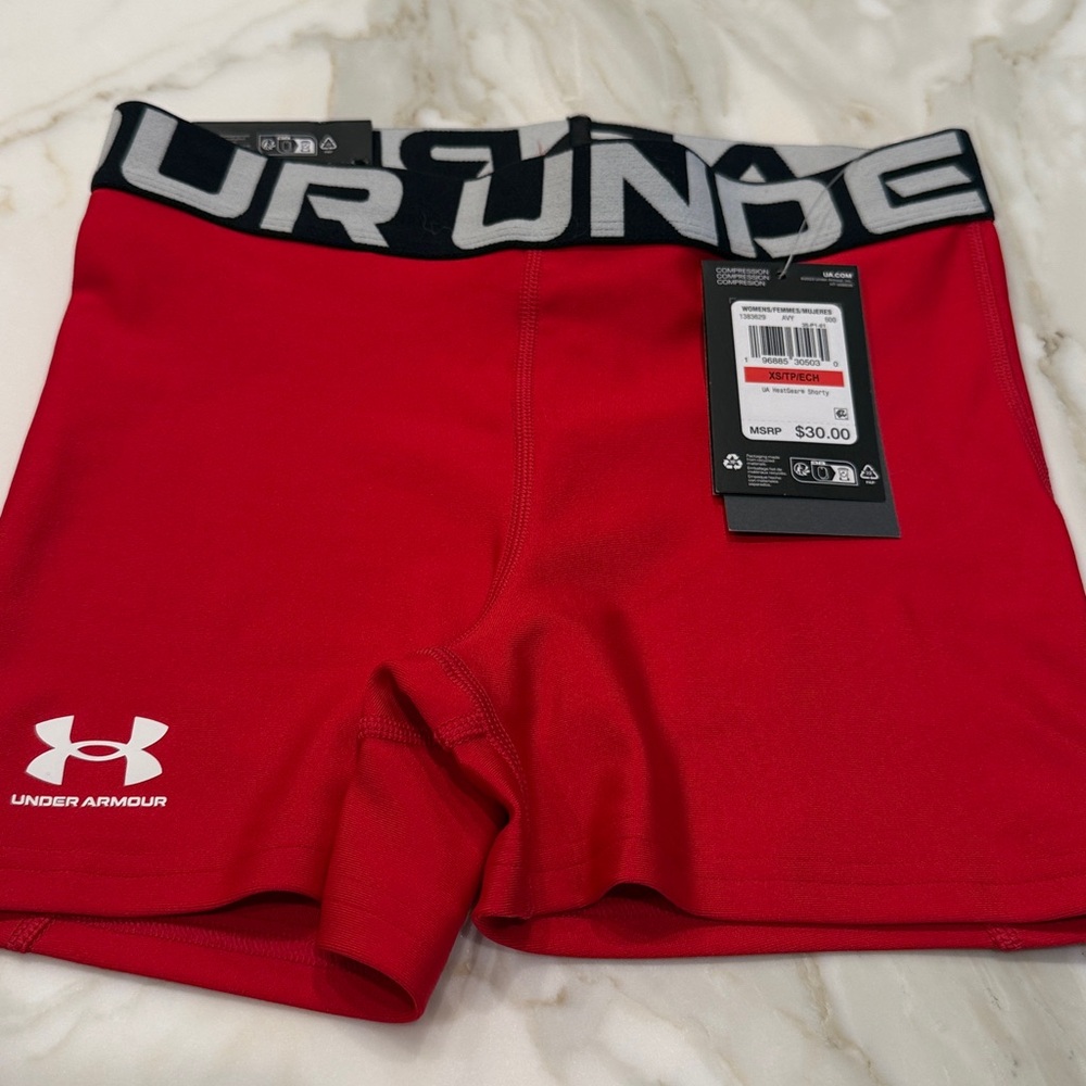 Under Armour Red Compression Shorts
